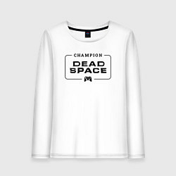Лонгслив хлопковый женский Dead Space gaming champion: рамка с лого и джойсти, цвет: белый