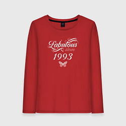 Лонгслив хлопковый женский Fabulous since 1993, цвет: красный