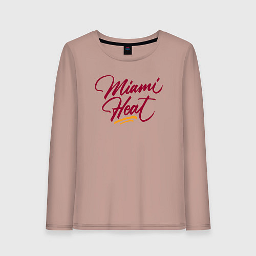 Женский лонгслив Miami Heat fan / Пыльно-розовый – фото 1
