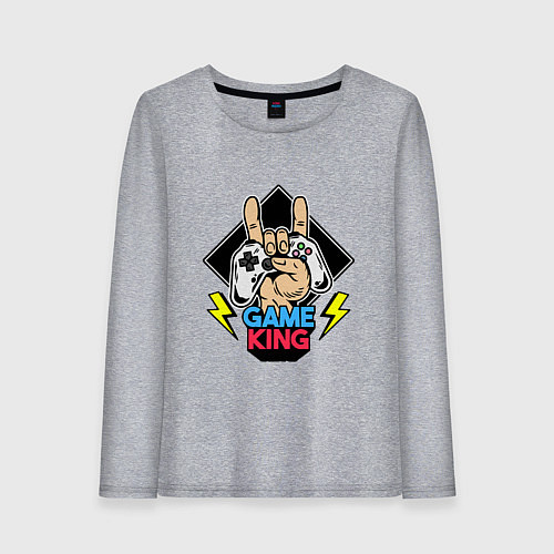 Женский лонгслив Король игры / Меланж – фото 1
