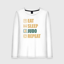 Женский лонгслив Eat sleep judo