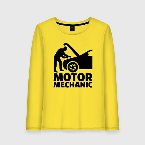 Женский лонгслив Motor mechanic / Желтый – фото 1