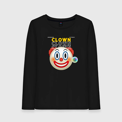 Женский лонгслив Litterly Clown / Черный – фото 1