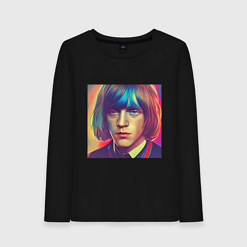 Женский лонгслив Brian Jones Glitch Art / Черный – фото 1