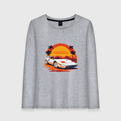 Лонгслив хлопковый женский Ретро Феррари, цвет: меланж