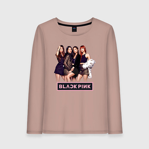Женский лонгслив Rose Blackpink kpop / Пыльно-розовый – фото 1