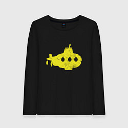 Лонгслив хлопковый женский Желтая подводная лодка, цвет: черный