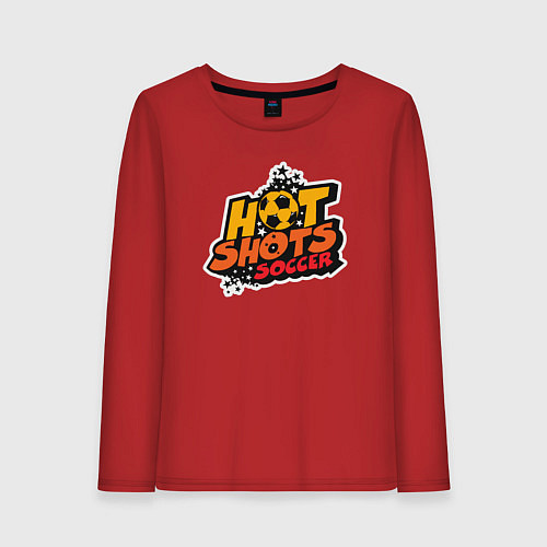 Женский лонгслив Hot shots soccer / Красный – фото 1