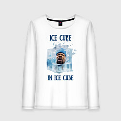 Лонгслив хлопковый женский Ice Cube in ice cube, цвет: белый