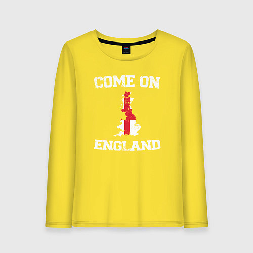 Женский лонгслив Come on England / Желтый – фото 1