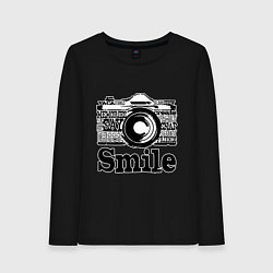 Женский лонгслив Smile camera