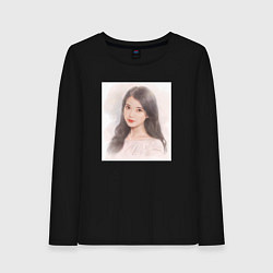 Лонгслив хлопковый женский Милая АйЮ - IU, цвет: черный