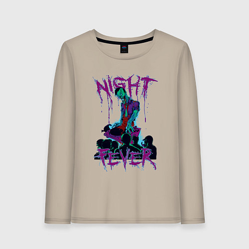 Женский лонгслив Ночная лихорадка / Миндальный – фото 1