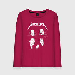 Лонгслив хлопковый женский Metallica band, цвет: маджента