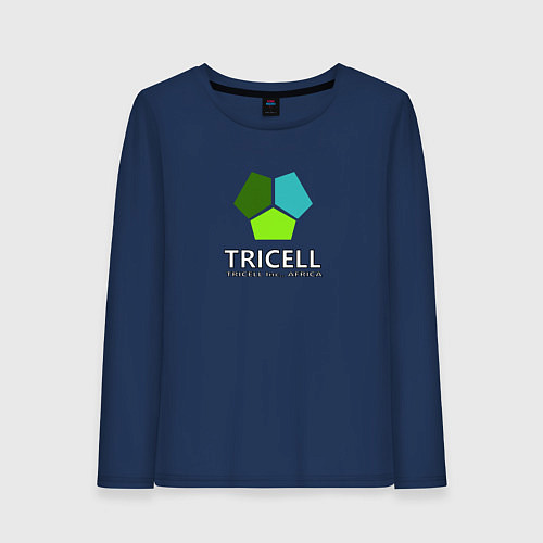 Женский лонгслив Tricell Inc / Тёмно-синий – фото 1