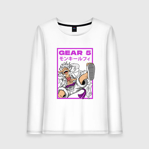 Женский лонгслив One piece - gear 5 белый / Белый – фото 1