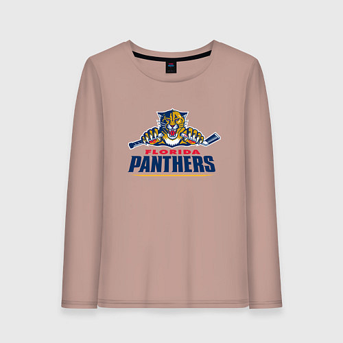 Женский лонгслив Florida panthers - hockey team / Пыльно-розовый – фото 1