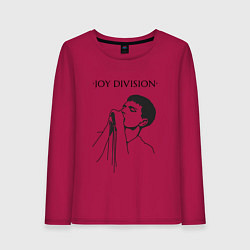 Лонгслив хлопковый женский Йен Кёртис Joy Division, цвет: маджента