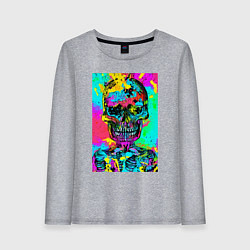 Женский лонгслив Cool skull - pop art - vogue