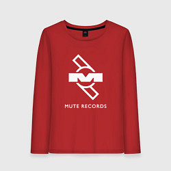 Лонгслив хлопковый женский Depeche Mode Mute Records Logo, цвет: красный