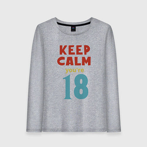 Женский лонгслив Расслабься тебе 18 лет / Меланж – фото 1