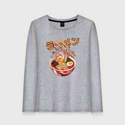 Лонгслив хлопковый женский Ramen Рамен, цвет: меланж
