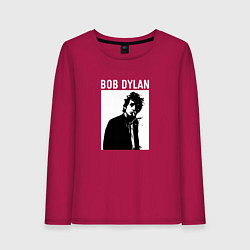 Лонгслив хлопковый женский Tribute to Bob Dylan, цвет: маджента