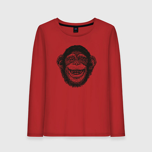 Женский лонгслив Smile monkey / Красный – фото 1