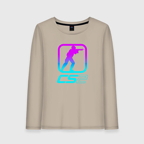 Женский лонгслив КС 2 неоновый / Миндальный – фото 1