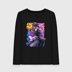 Лонгслив хлопковый женский Джотаро - Jojo, цвет: черный
