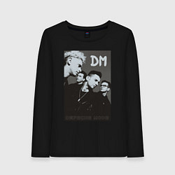 Лонгслив хлопковый женский Depeche Mode 90 Violator, цвет: черный