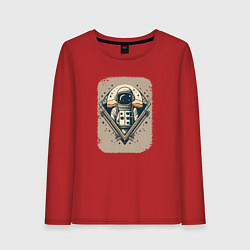 Лонгслив хлопковый женский Our cosmonaut, цвет: красный