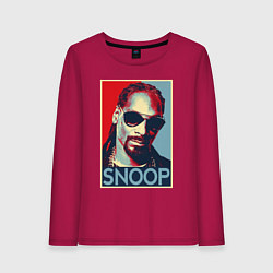 Лонгслив хлопковый женский Snoop, цвет: маджента