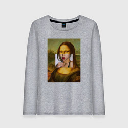 Лонгслив хлопковый женский Лиза с чупа чупсом, цвет: меланж