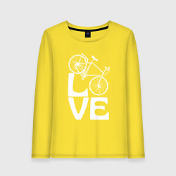 Женский лонгслив Любовь велосипедиста