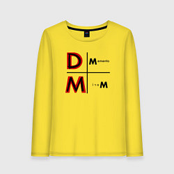 Лонгслив хлопковый женский Depeche Mode - Memento Mori Logo, цвет: желтый