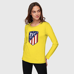 Лонгслив хлопковый женский Atletico Madrid FC, цвет: желтый — фото 2