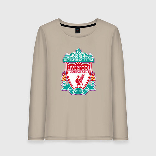 Женский лонгслив Liverpool fc sport collection / Миндальный – фото 1