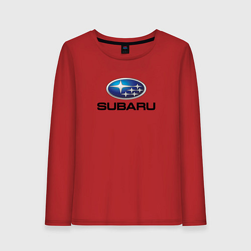 Женский лонгслив Subaru sport auto / Красный – фото 1