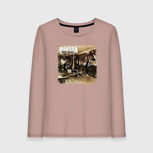 Женский лонгслив Pantera cowboys from hell / Пыльно-розовый – фото 1