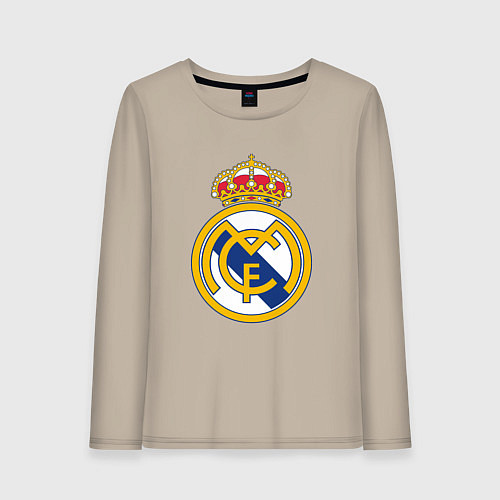 Женский лонгслив Real madrid fc sport / Миндальный – фото 1