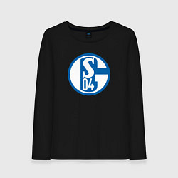 Лонгслив хлопковый женский Schalke 04 fc club, цвет: черный