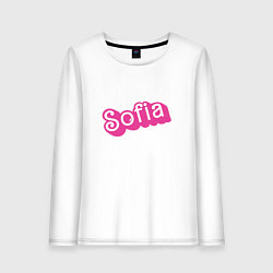 Лонгслив хлопковый женский Sofia - retro barbie style, цвет: белый