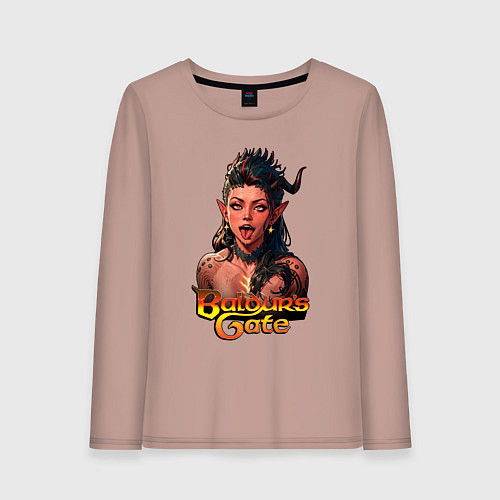 Женский лонгслив Karlah - Baldurs gate - ahegao / Пыльно-розовый – фото 1