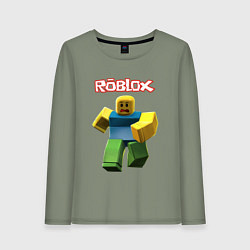 Лонгслив хлопковый женский Roblox бегущий персонаж, цвет: авокадо