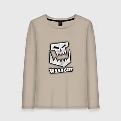 Лонгслив хлопковый женский Waaagh, цвет: миндальный