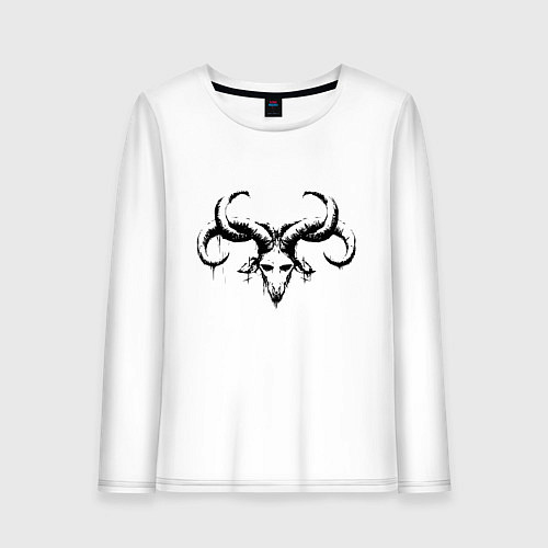 Женский лонгслив Демон сатана / Белый – фото 1