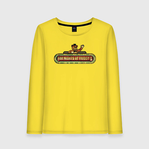Женский лонгслив Пять ночей с Фредди фильм / Желтый – фото 1