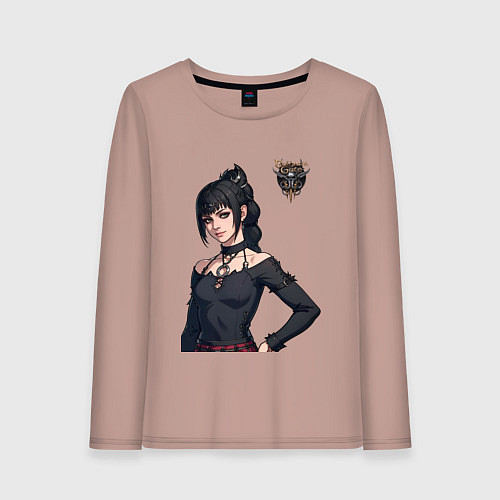 Женский лонгслив Shadowheart - балдурс гейт 3 / Пыльно-розовый – фото 1