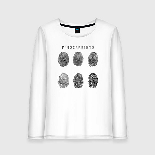 Женский лонгслив Fingerprints / Белый – фото 1